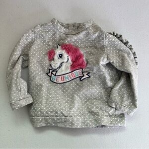 5/$25 little lass girls unicorn shirt 18 months